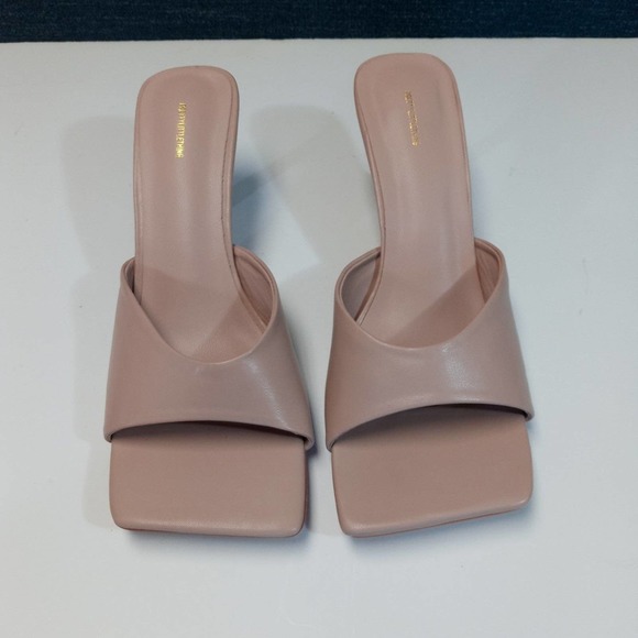 Sz 9 Square Toe Low Square Heel Mules NWOB - Picture 2 of 10
